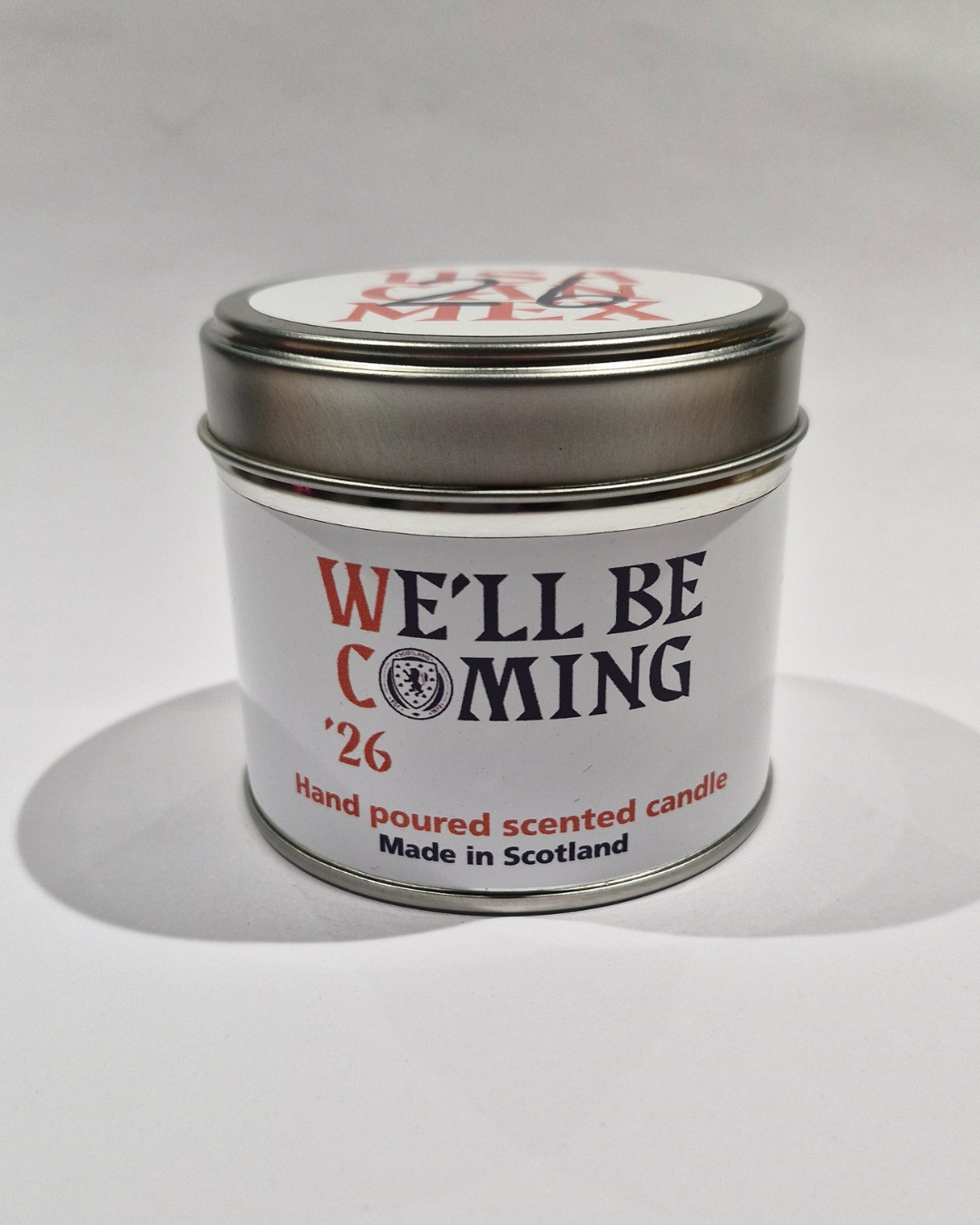 Official Scotland National Football Team Travel Tin Candle