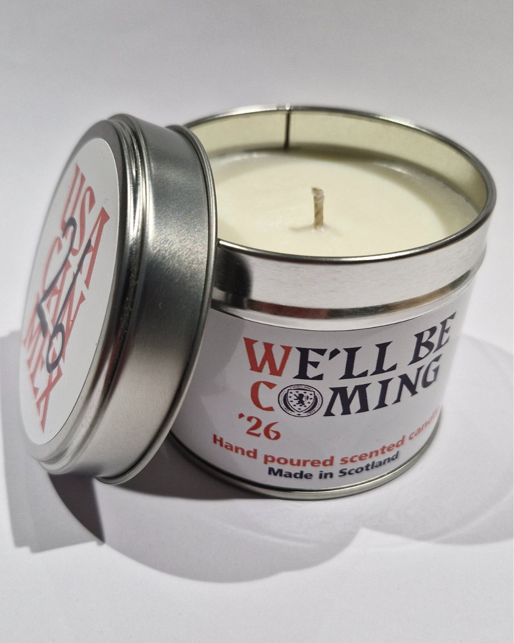 Official Scotland National Football Team Travel Tin Candle