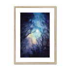 Estampes artistiques en bois des Highlands au clair de lune