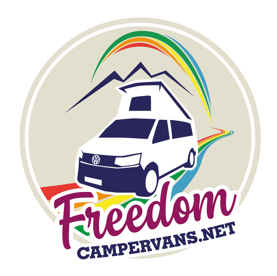 Mork 2019 Volkswagen T6 Campervan with Rainbow Accents and Scottish Outdoor Access