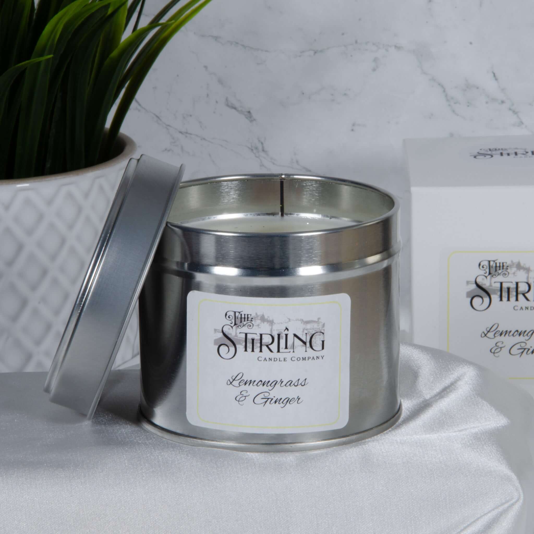 Lemongrass & Ginger - Travel Tin Candle - Wooden Wick