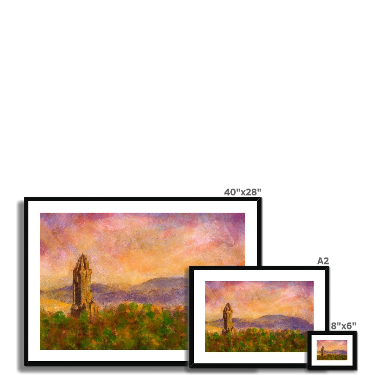 Wallace Monument Dusk Art Prints