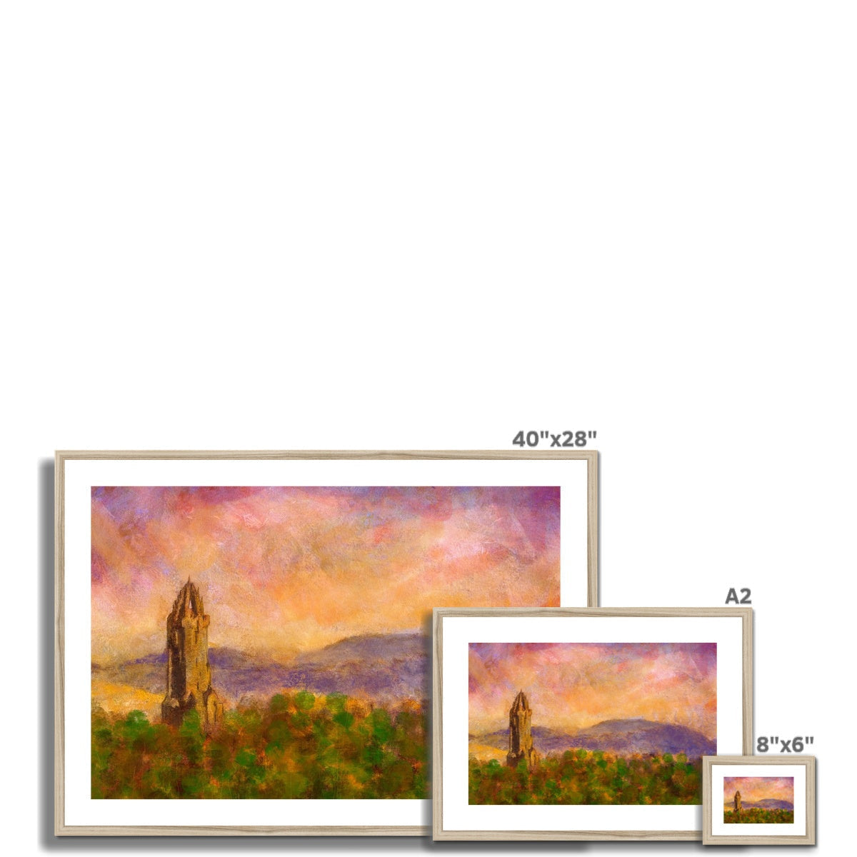 Wallace Monument Dusk Art Prints