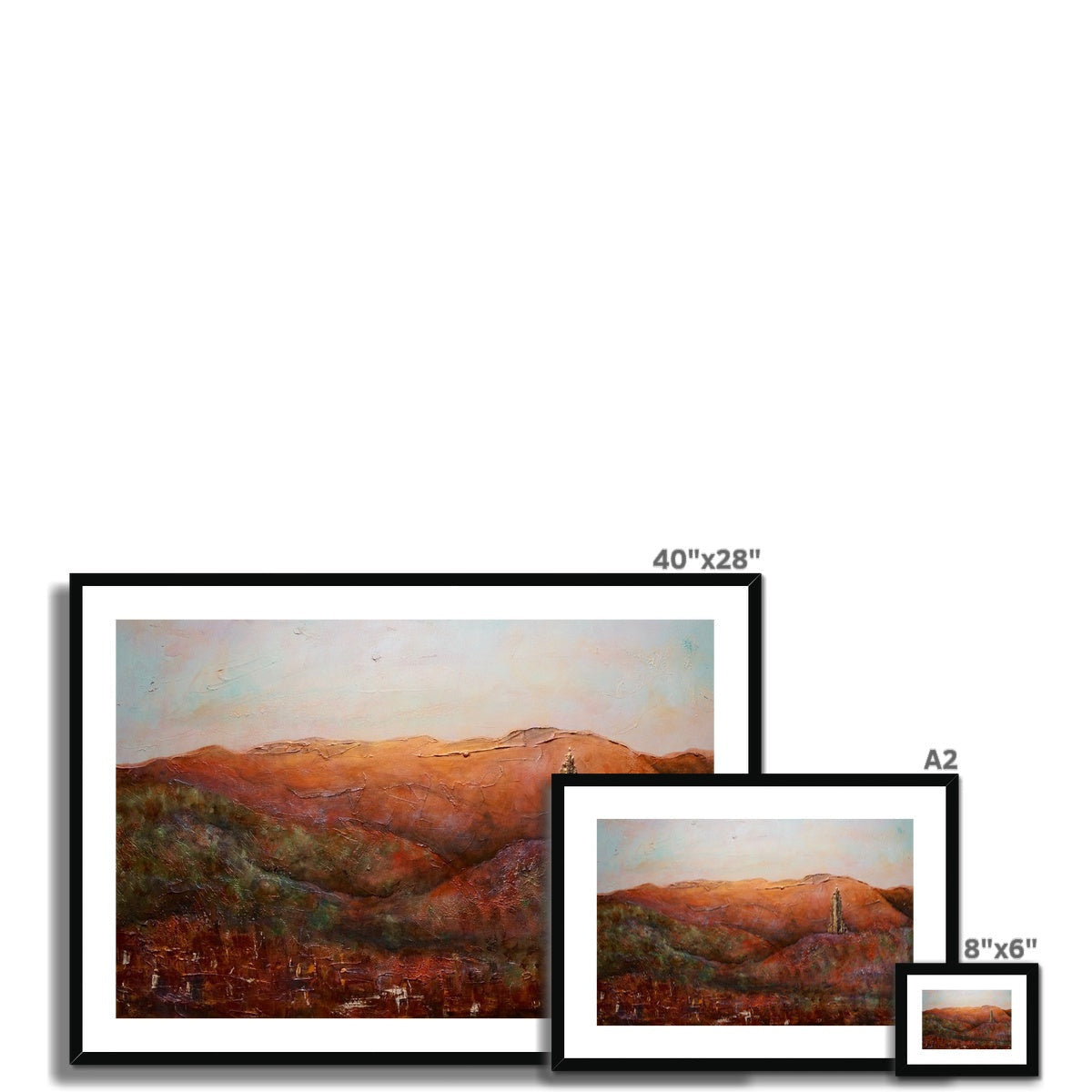 Estampes d'art du monument Wallace du château de Stirling